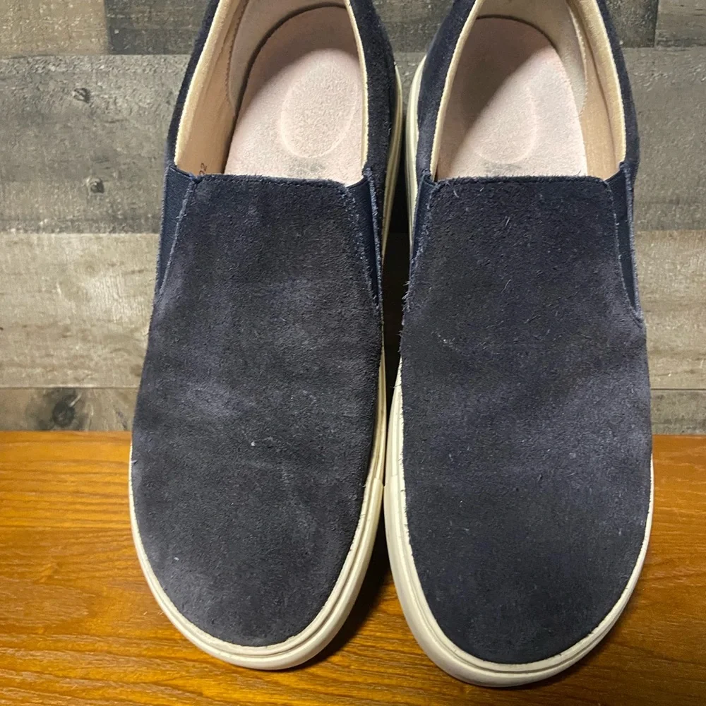 Birkenstock Navy Blue Suede Leather Slip-On Loafers Ladies 10/ Men’s 8